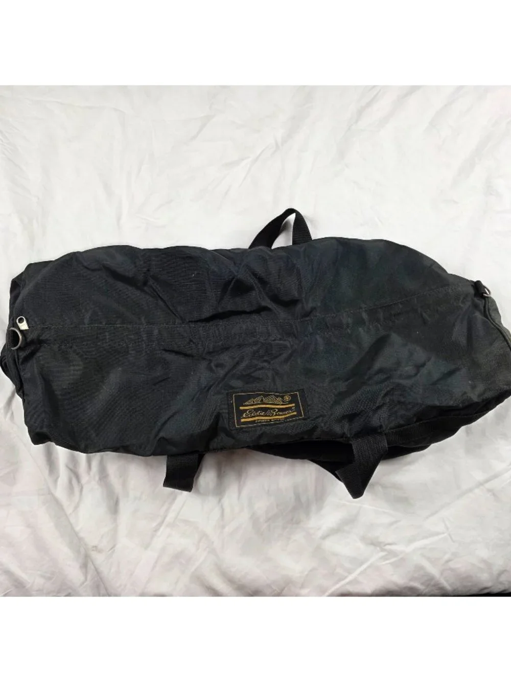 Vintage Eddie Bauer Expedition Outfitter Handled Duffel Bag Black Large